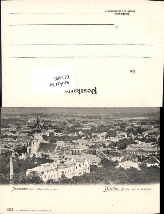 611488,Baden bei Wien Calvarienberg pub Ledermann 6237