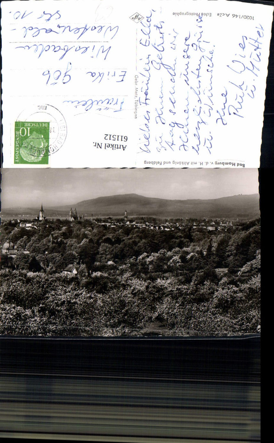 611512,Foto Ak Bad Homburg m. Altkönig u. Feldberg