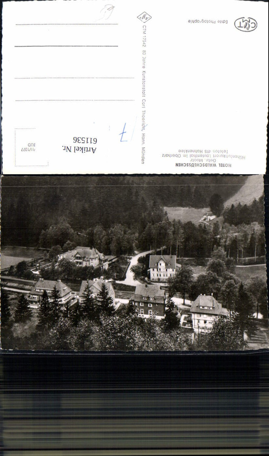 611536,Foto Ak Lautenthal i. Oberharz Hotel Waldschlösschen
