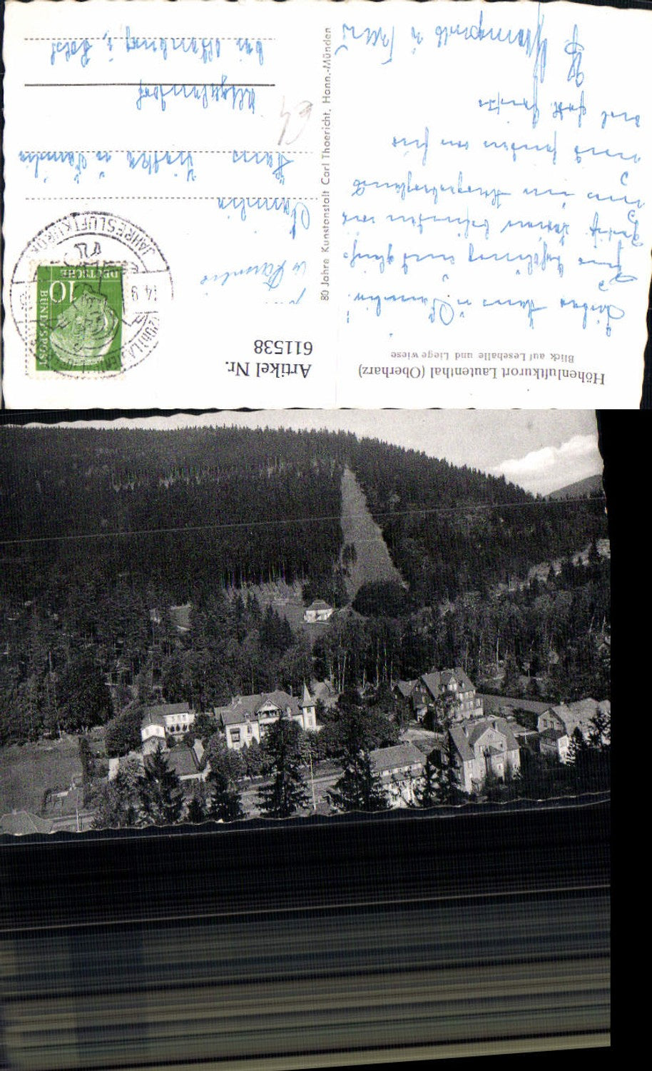 611538,Lautenthal Oberharz Blick auf Lesehalle u. Liegewiese