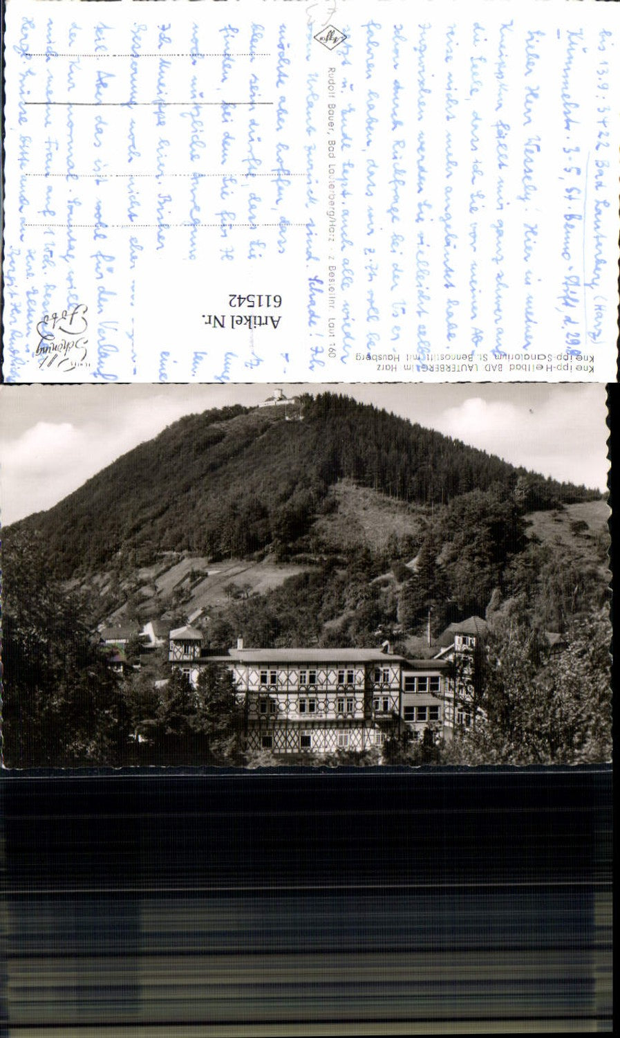 611542,Foto Ak Bad Lauterberg im Harz Kneipp-Sanatorium St Bennostift m. Hausberg