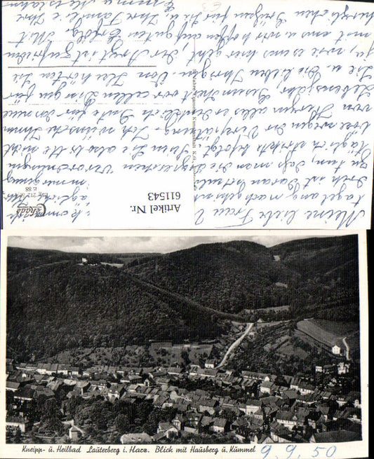 611543,Foto Ak Bad Lauterberg im Harz Blick m. Haus u. Kümmel