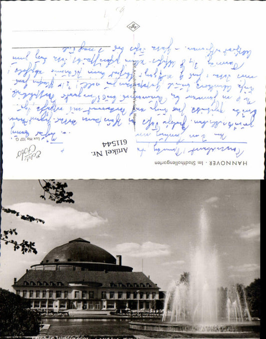 611544,Foto Ak Hannover Im Stadthallengarten Springbrunnen Brunnen