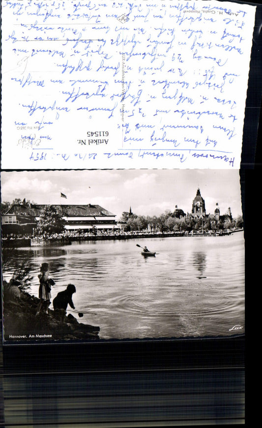 611545,Foto Ak Hannover Am Maschsee Ruderboot Boot