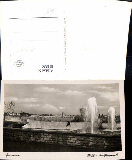 611550,Foto Ak Hannover Am Maschsee Brunnen Springbrunnen