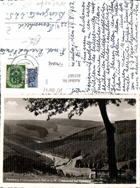 611567,Foto Ak Astenberg Winterberg Hochsauerland Odeborntal b. Hoheleye