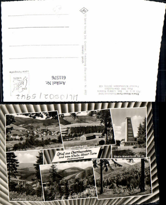 611576,Mehrbild Ak Rhein-Weser-Turm Hochsauerland Oberhundem Kirchhundem
