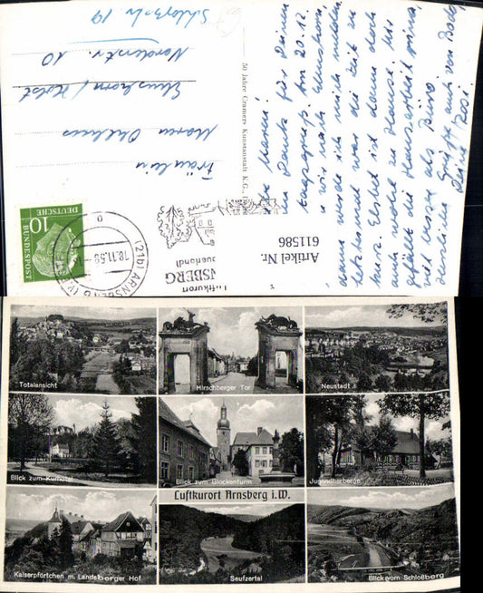 611586,Mehrbild Ak Arnsberg i. Westfalen Hirschberger Tor Neustadt Seufzertal