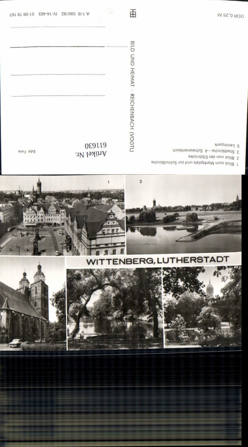 611630,Mehrbild Ak Lutherstadt Wittenberg Marktplatz Schlosskirche Elbbrücke Stadtkirche Leninpark