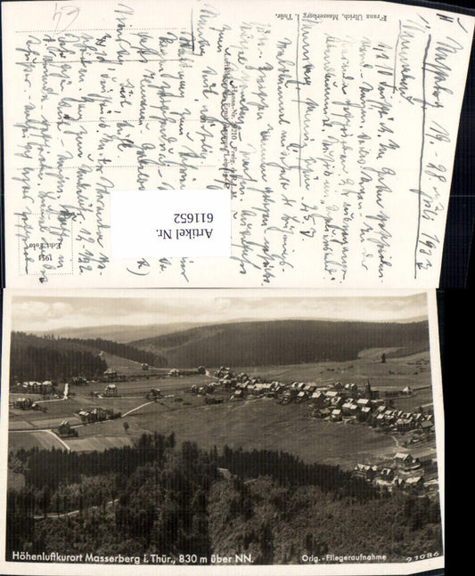 611652, Aerial photograph of Masserberg, Thuringian Forest