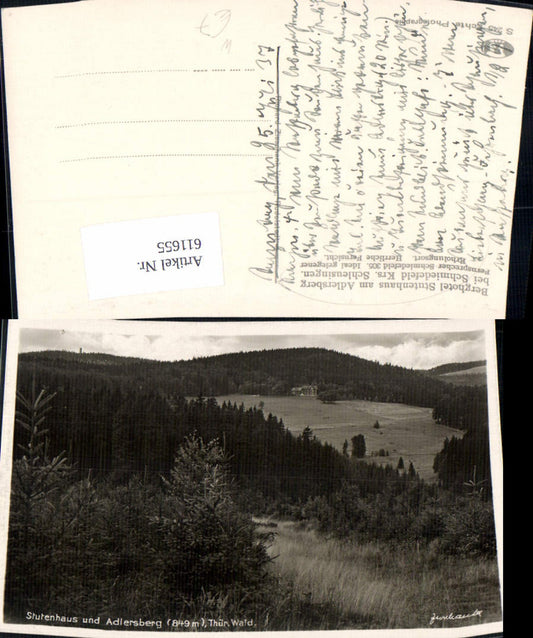 611655, Photo Ak Schmiedefeld Schleusingen Stutenhaus u. Adlersberg Thuringian Forest