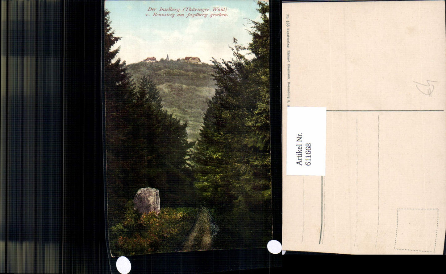 611668,Der Inselsberg Thüringer Wald Rennsteig a. Jagdberg gesehen Rosenthal am Rennsteig