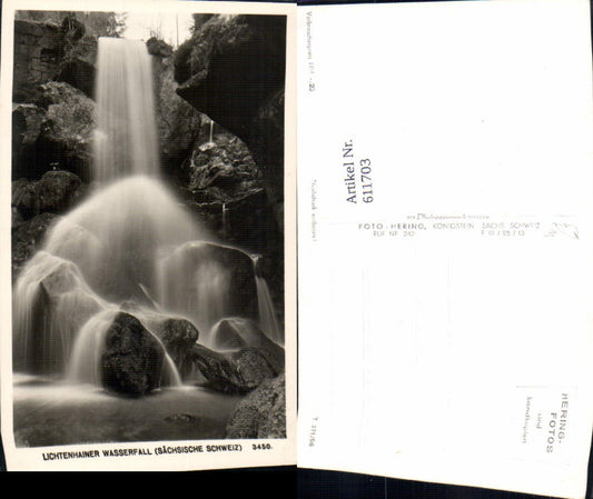 611703,Foto Ak Lichtenhain Sebnitz Lichtenhainer Wasserfall Sächsische Schweiz