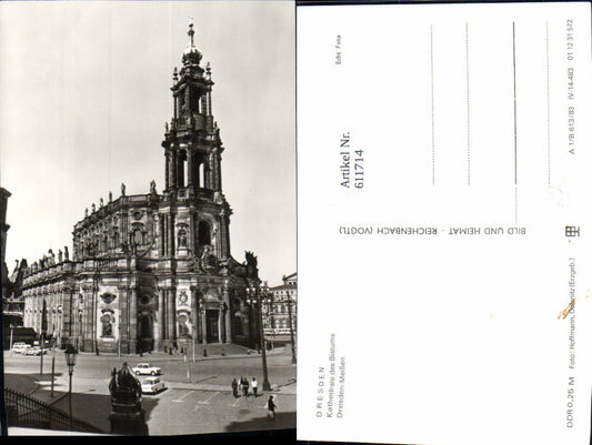611714,Foto Ak Dresden Kathedrale d. Bistums Meißen
