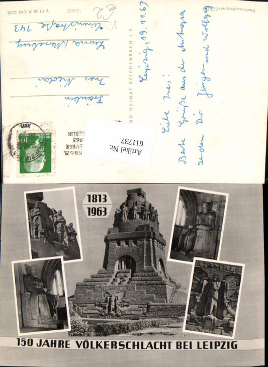 611737,Mehrbild Ak Leipzig Völkerschlacht Denkmal pub VEB 13/2423
