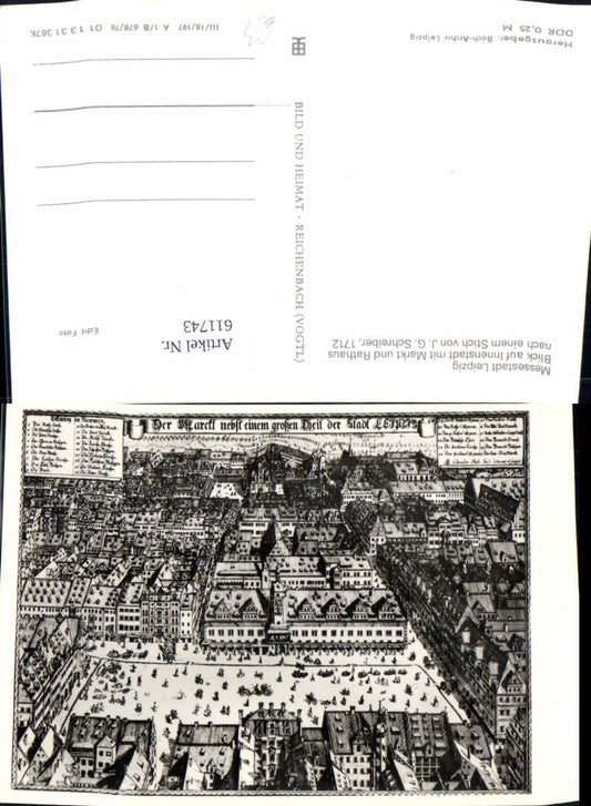 611743,Foto Ak n. Stich J.G. Schreiber Leipzig m. Markt u. Rathaus