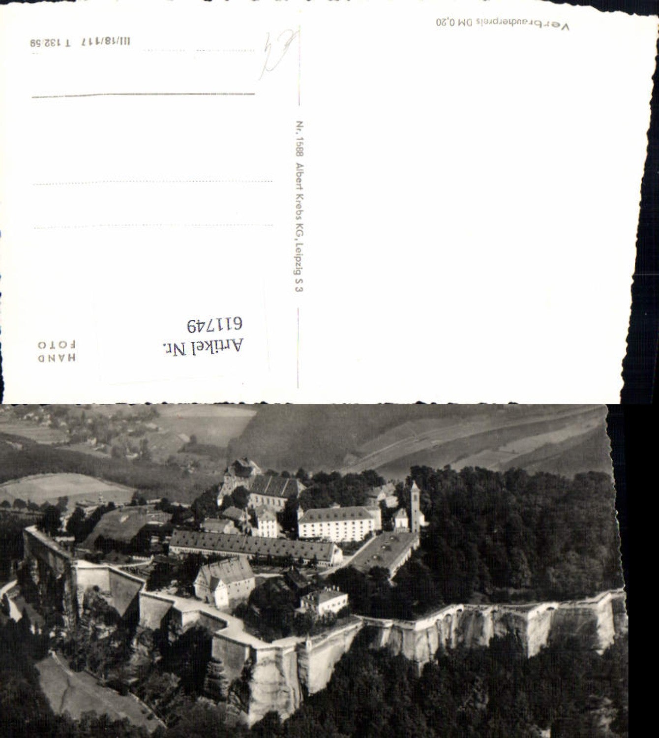 611749,Foto Ak Sächsische Schweiz Festung Königstein