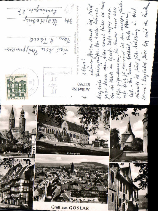 611760,Mehrbild Ak Goslar Kaiserplatz Breites Tor Marktkirche