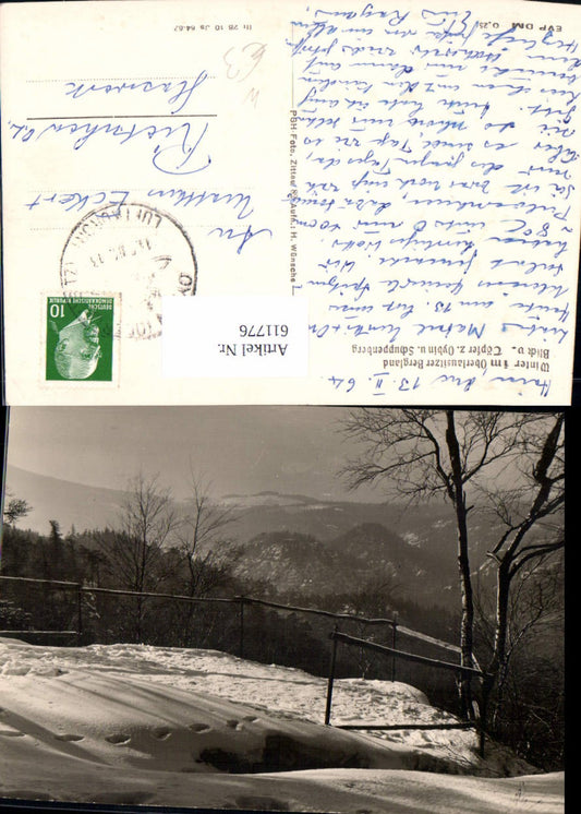 611776,Winter i. Oberlausitzer Bergland Oybin Blick v. Töpfer z. Oybin u. Schuppenberg