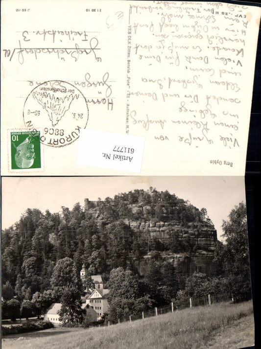 611777,Foto Ak Berg Oybin Burg Kirche