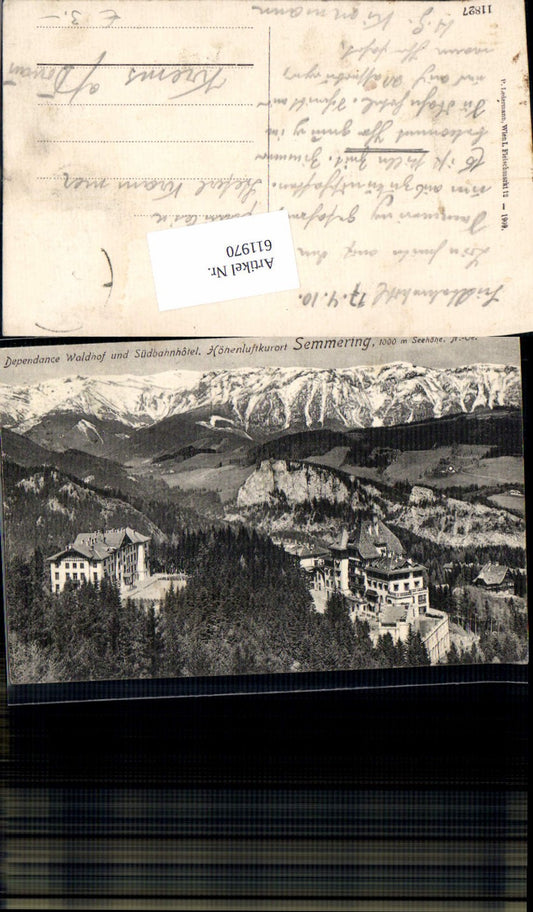 611970,Semmering Waldhof Hotel Südbahnhotel pub Ledermann 11827