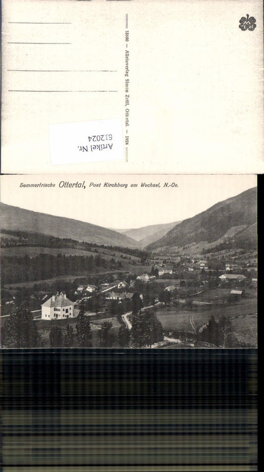 612024,tolle AK Ottertal bei Kirchberg am Wechsel 1924