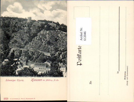 612046,Klausen bei Mödling Schwarzer Turm pub Ledermann 3929