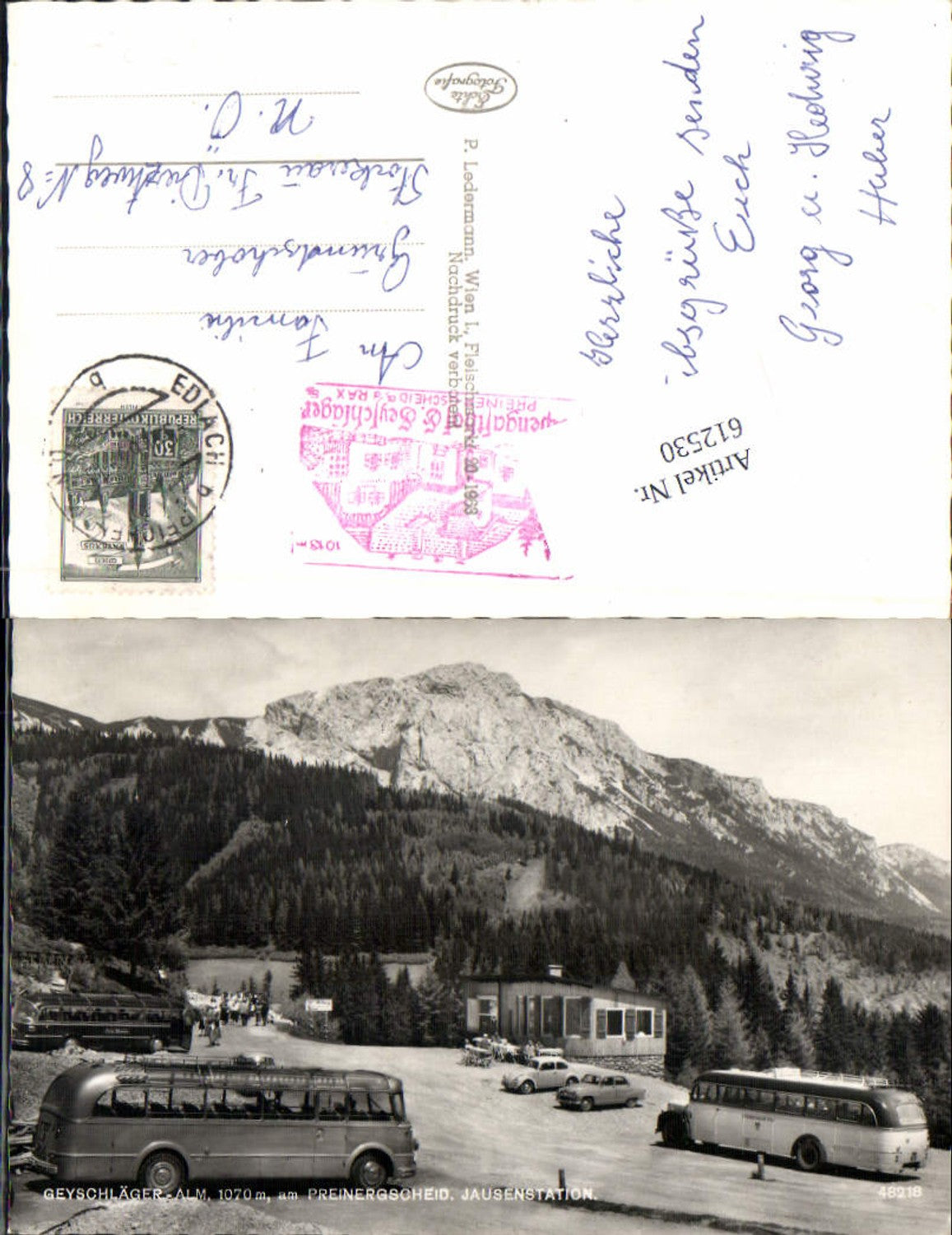 612530,Geyschläger Preinergscheid Bus Postbus Autobus Edlach Reichenau