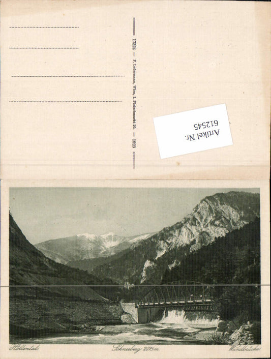 612545,Höllental Nasswald Schneealpe Brücke