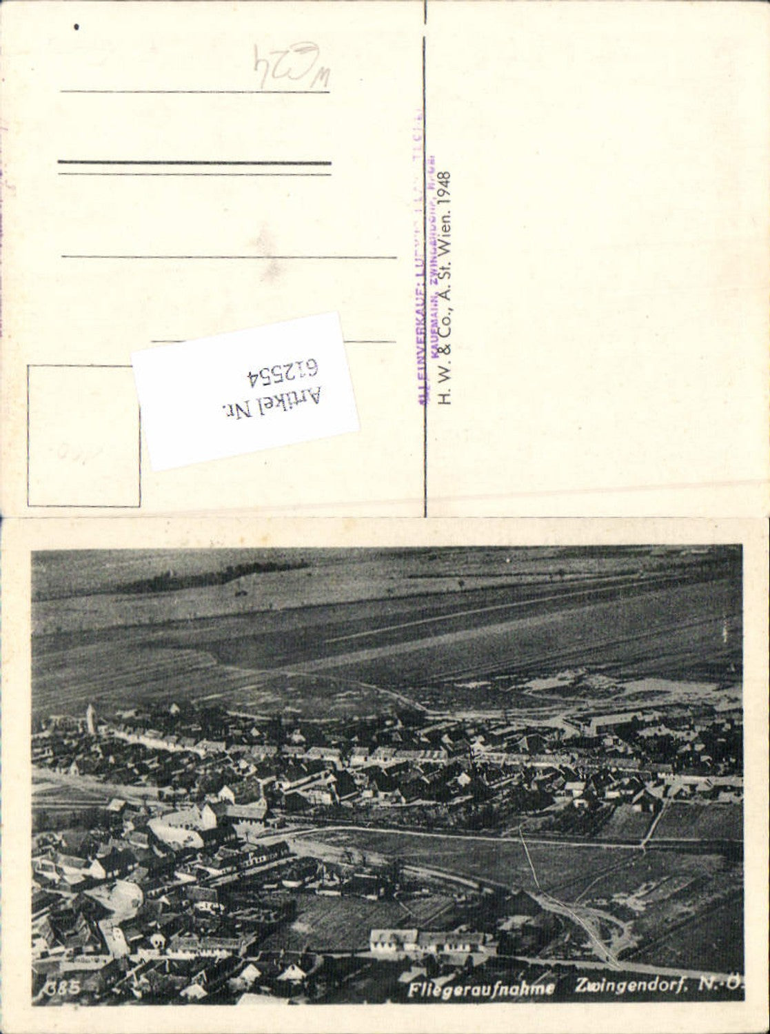 612554,tolle Fliegeraufnahme Zwingendorf bei Großharras Mistelbach