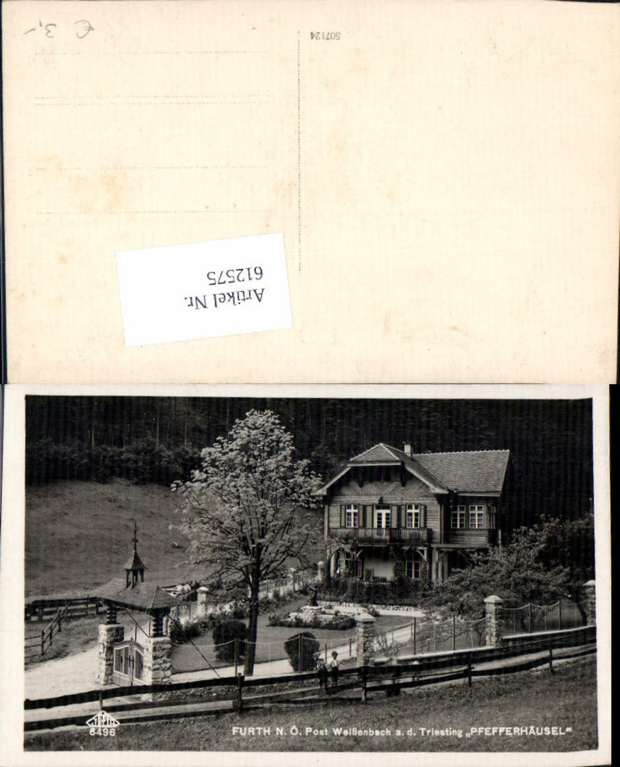 612575,tolle Foto-AK Furth bei Weißenbach an der Triesting Pfefferhäusel