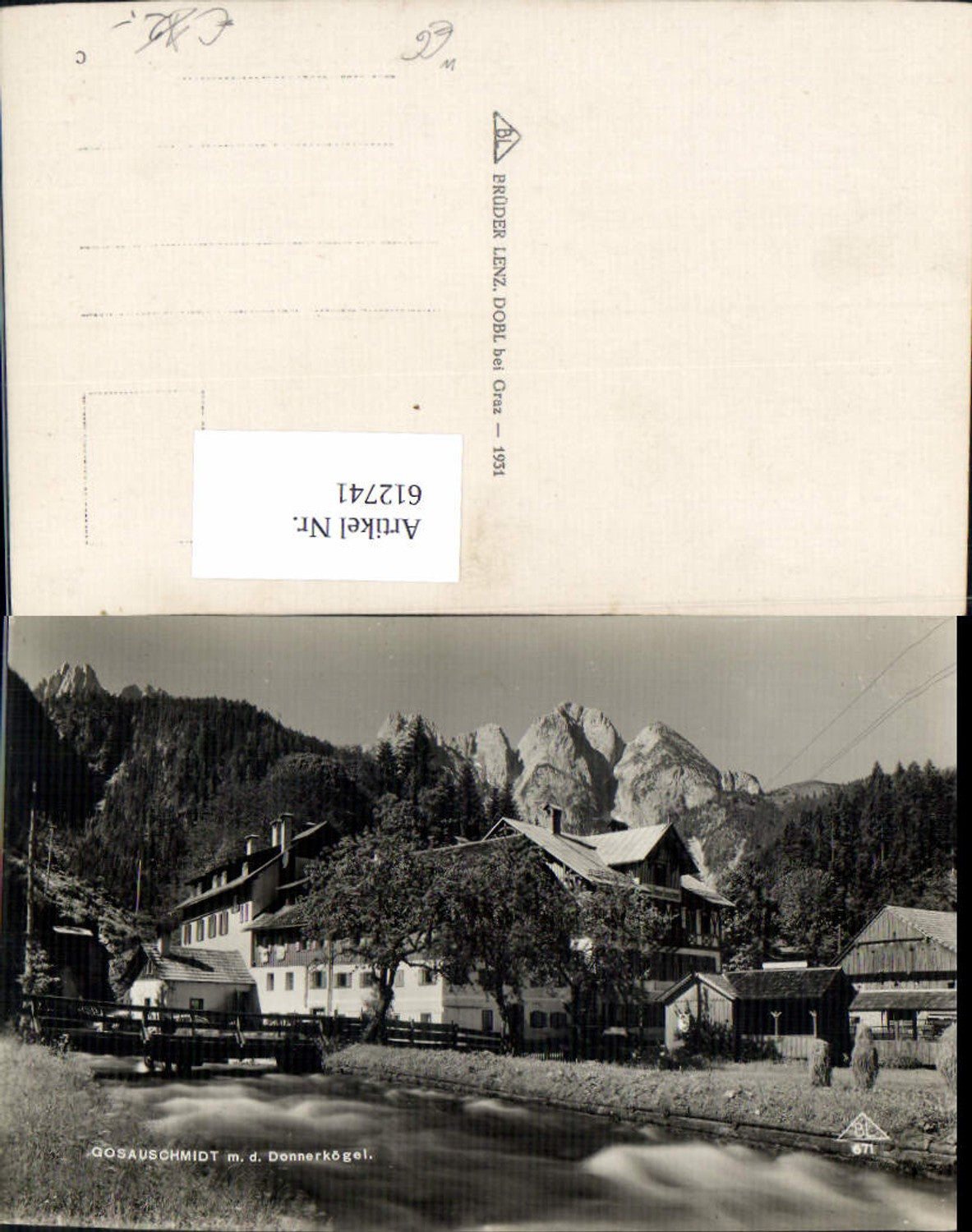 612741,Foto Ak Gosau Gosauschmidt Gosauschmied m. d. Donnerkögel