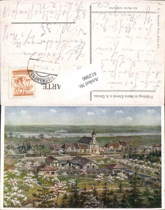 612986,tolle Künstler AK Maria Ellend an der Donau Fischamend Tulln