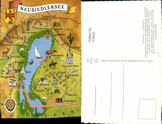 613652,Lagekarte Neusiedlersee Parndorf St Margarethen Rust Weiden