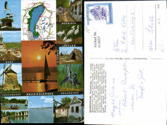 613657,Mehrbild Ak Neusiedlersee Rust Mörbisch Podersdorf Graureiher