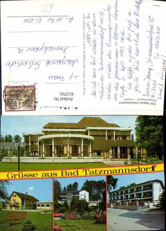 613705,Mehrbild Ak Bad Tatzmannsdorf Kurhaus