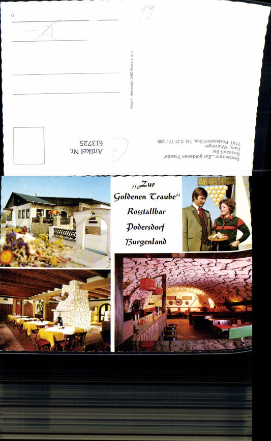 613725,Mehrbild Ak Podersdorf a. See Restaurant Zur goldenen Traube