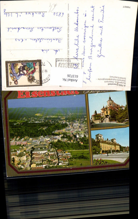 613726,Mehrbild Ak Eisenstadt Übersicht Kalvarienbergkirche Schloss Esterhazy