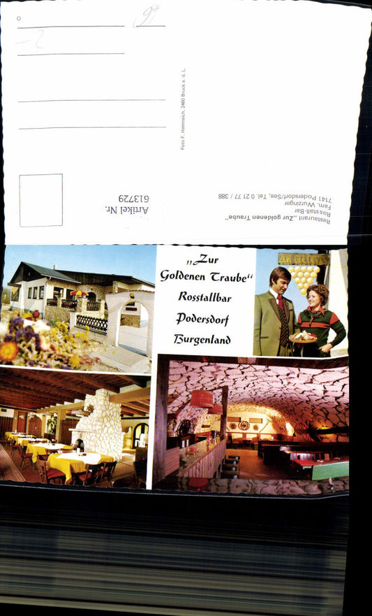 613729,Mehrbild Ak Podersdorf a. See Restaurant Zur goldenen Traube