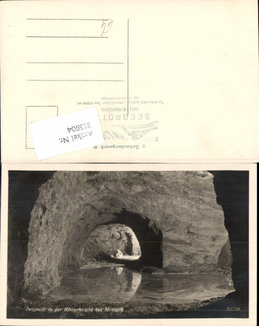 613904,Seegrotte bei Hinterbrühl Mödling Bergbau Bergwerk