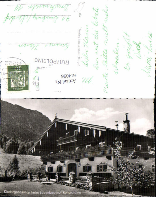 614096, Photo Ak Ruhpolding Children's Convalescent Home Labenbachhof