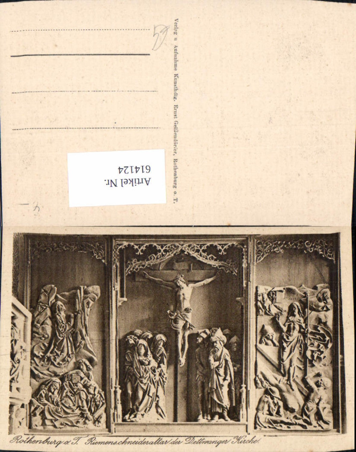 614124,Rothenburg ob der Tauber Riemenschneideraltar d. Dettwanger Kirche Detailansicht