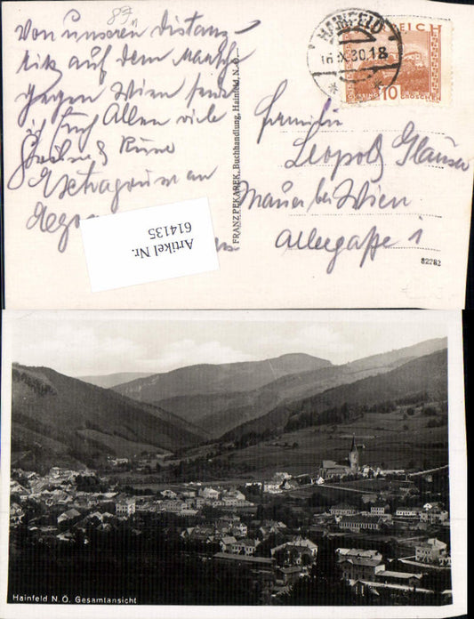 614135,Hainfeld bei Lilienfeld 1930