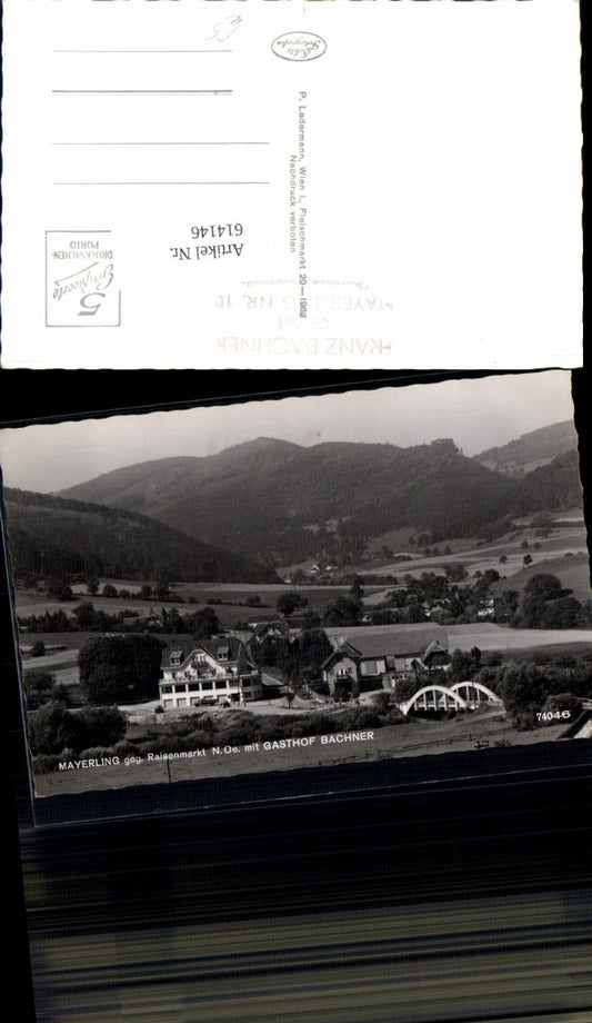 614146,Mayerling bei Baden Gasthof Bachner Raisenmarkt