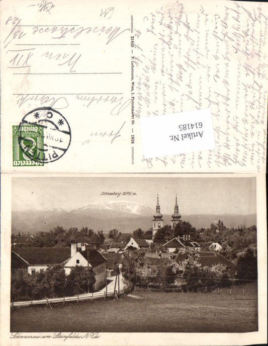 614185,Schwarzau am Steinfelde 1924