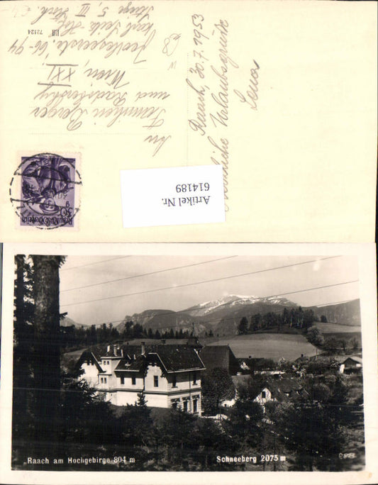 614189,Raach am Hochgebirge b. Gloggnitz