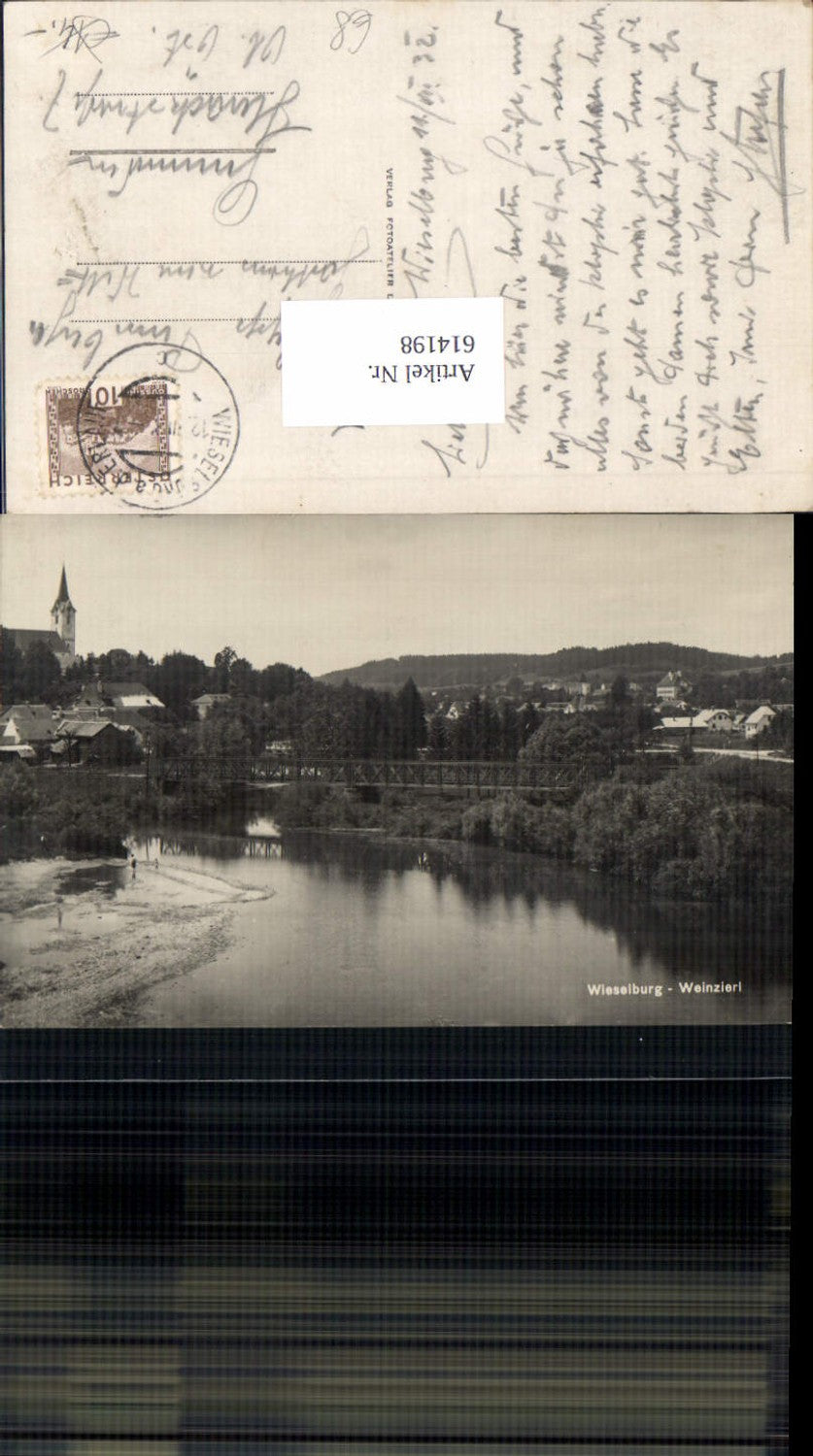614198,tolle Foto-AK Wieselburg an der Erlauf Brücke