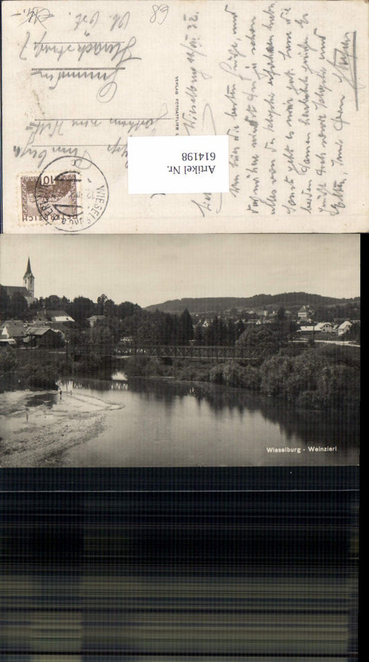 614198,tolle Foto-AK Wieselburg an der Erlauf Brücke