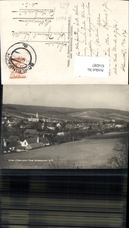 614287,tolle Foto-AK Unter Olberndorf bei Schleinbach Ulrichskirchen 1927 pub O. Kantner