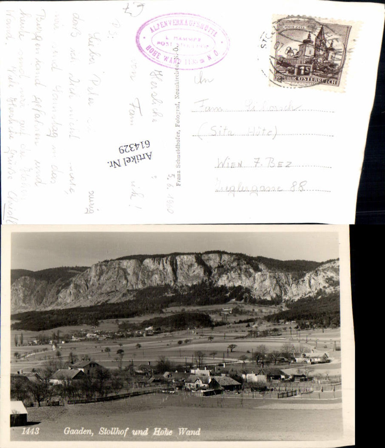 614329,Gaaden bei Stollhof m.d. Hohen Wand